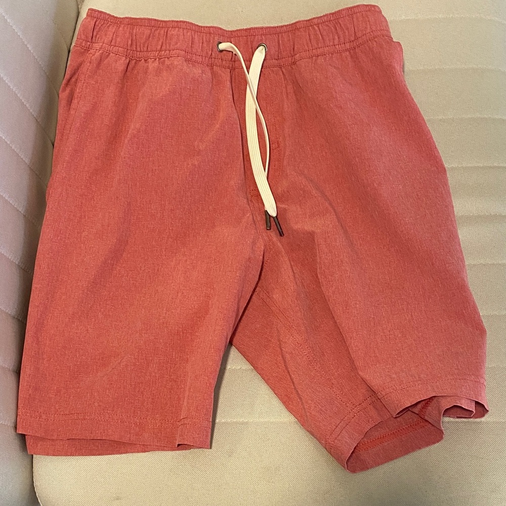 Fair Harbor Coral “ONE SHORT” Drawstring Athletic Shorts